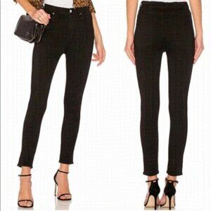 Agolde Black Mid-rise Cropped Sophie Skinny Jeans - 27"